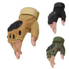 Half-Finger Tactical Gloves for Men – Rugged Grip for Outdoor Action