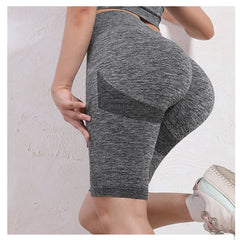 Women's Fitness Cer Mid Length High Stretch Absorbent Yoga pants push up pants cycling jogging fitness