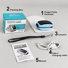 Rechargeable Finger Pulse Oximeter – SpO2 &amp; Heart Rate Monitor with LED Display